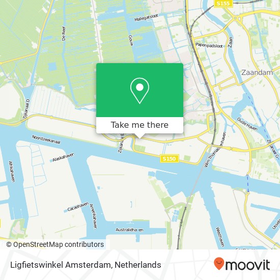 Ligfietswinkel Amsterdam map