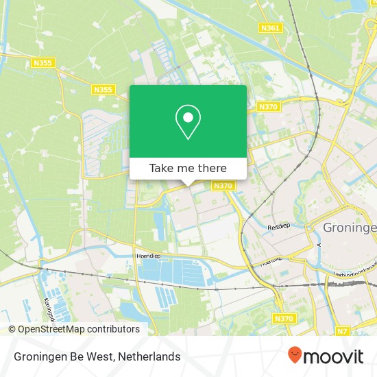 Groningen Be West map