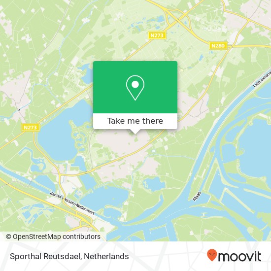 Sporthal Reutsdael map
