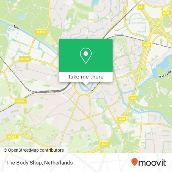 The Body Shop map