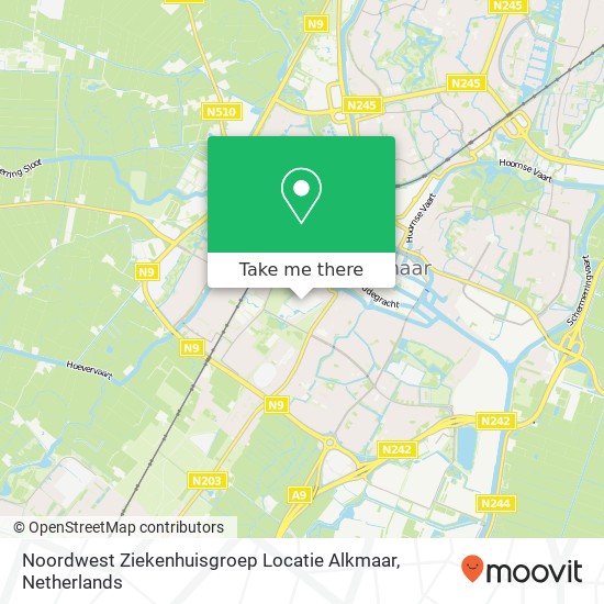 Noordwest Ziekenhuisgroep Locatie Alkmaar map