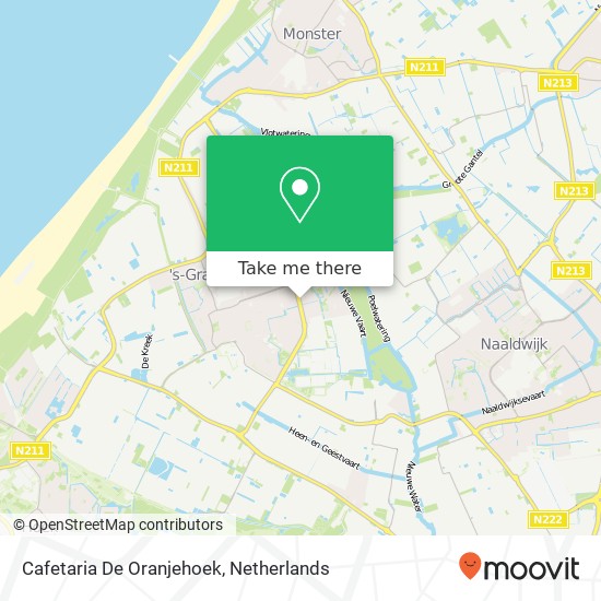 Cafetaria De Oranjehoek map