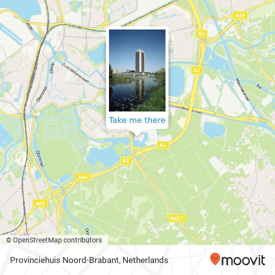 Provinciehuis Noord-Brabant map