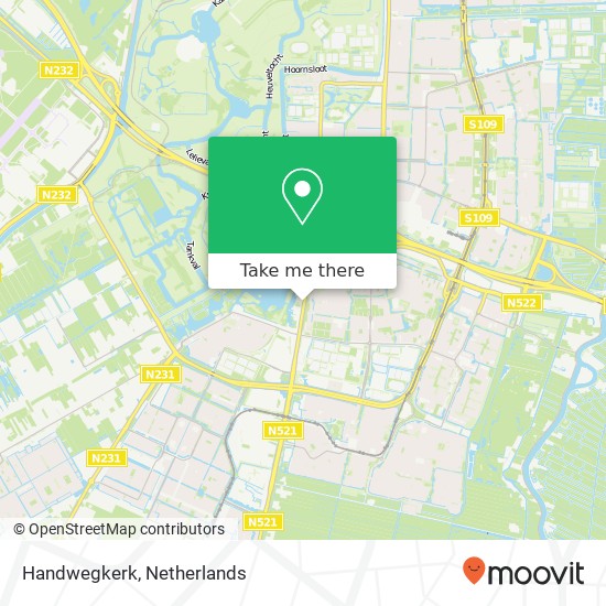 Handwegkerk map