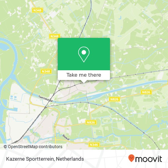 Kazerne Sportterrein map