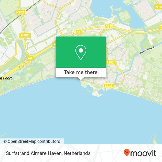 Surfstrand Almere Haven Karte