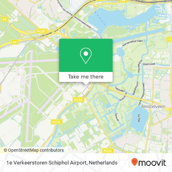 1e Verkeerstoren Schiphol Airport map