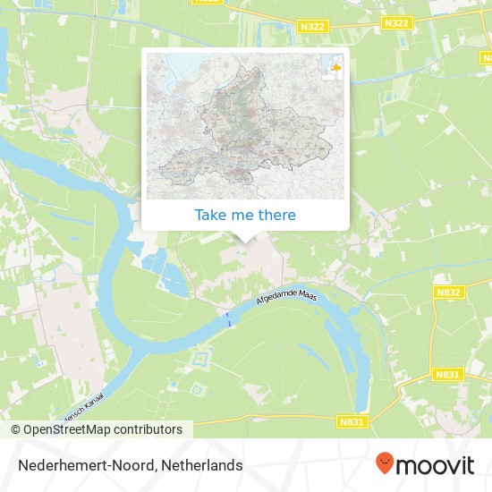 Nederhemert-Noord map