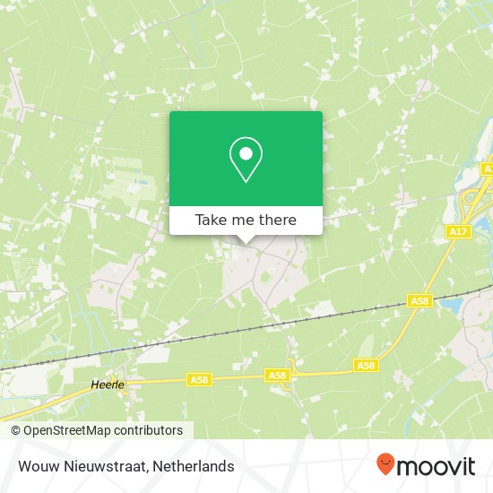 Wouw Nieuwstraat map