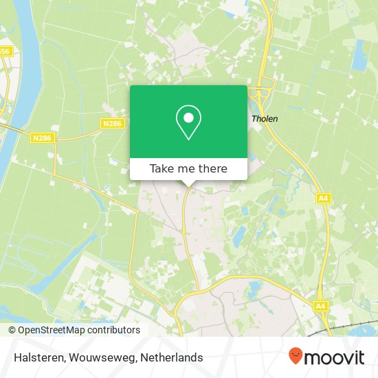Halsteren, Wouwseweg map