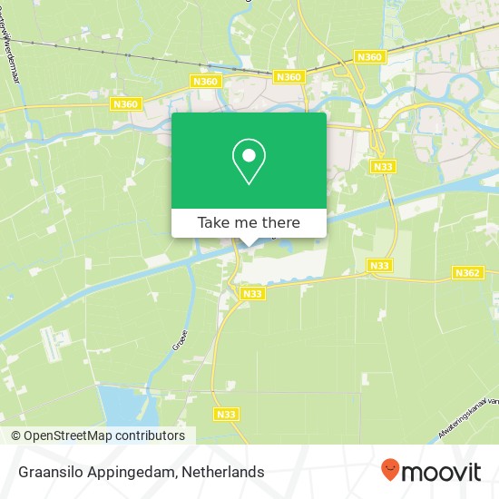 Graansilo Appingedam map