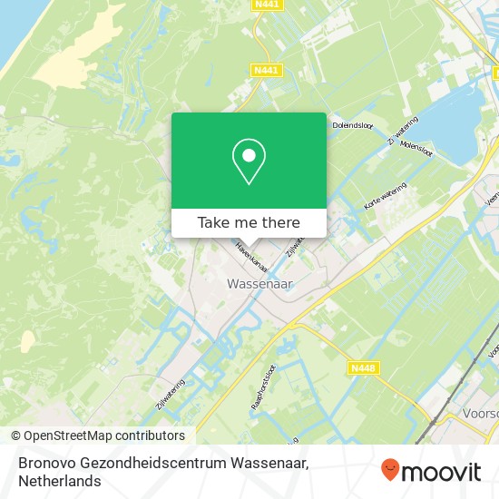 Bronovo Gezondheidscentrum Wassenaar map