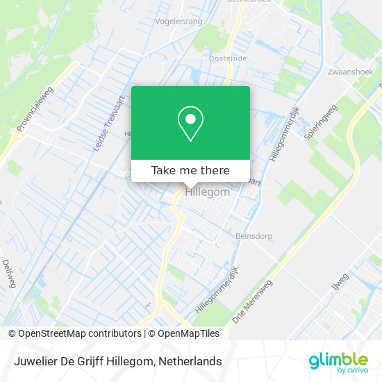 Juwelier De Grijff Hillegom map