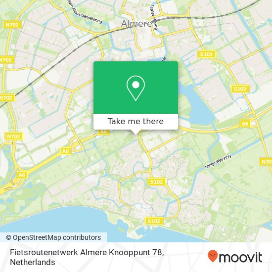 Fietsroutenetwerk Almere Knooppunt 78 Karte