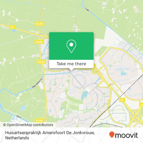 Huisartsenpraktijk Amersfoort De Jonkvrouw map