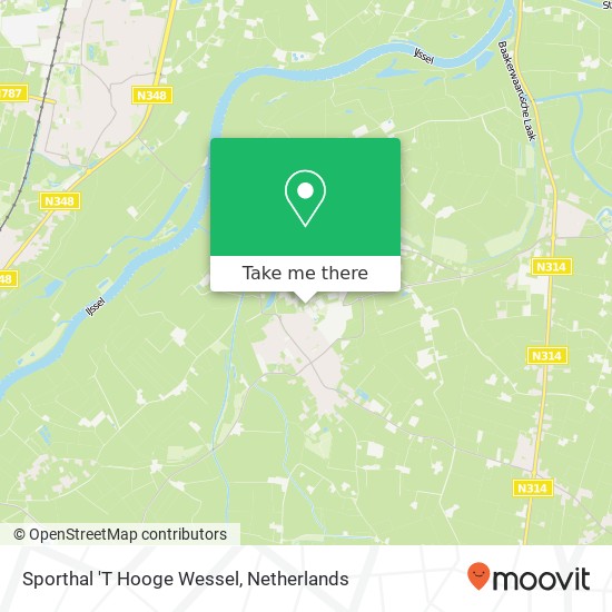 Sporthal 'T Hooge Wessel map