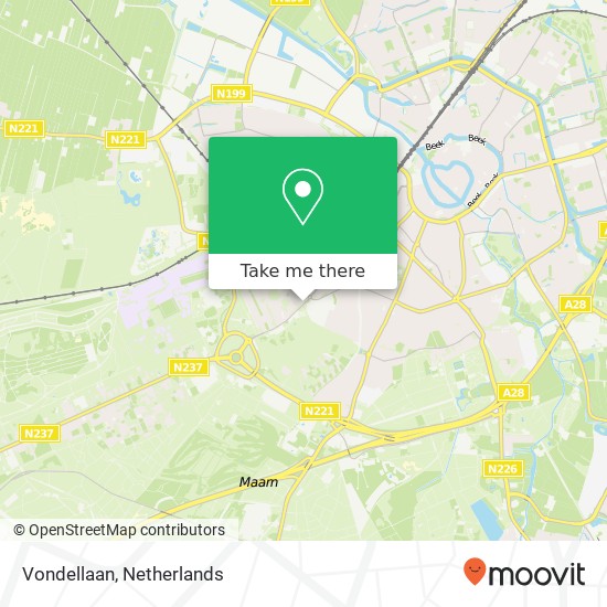 Vondellaan map