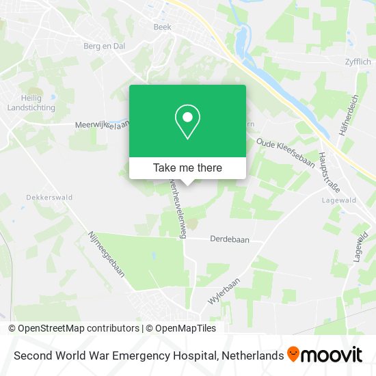 Second World War Emergency Hospital map