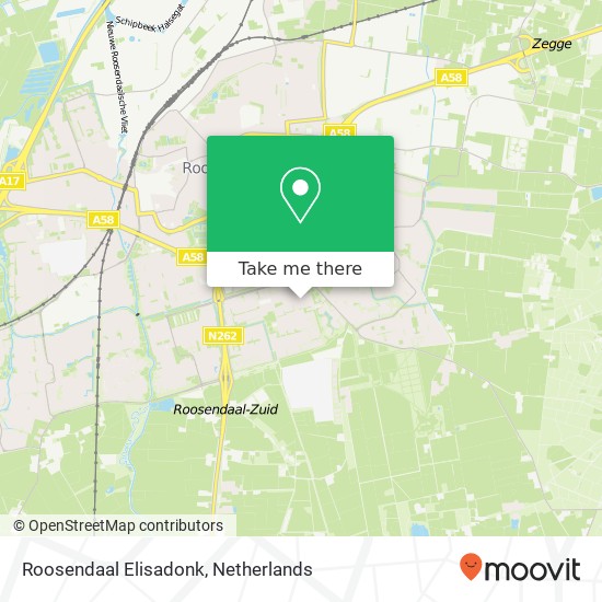 Roosendaal Elisadonk map