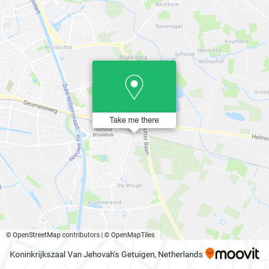 Koninkrijkszaal Van Jehovah's Getuigen map