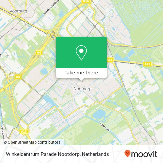 Winkelcentrum Parade Nootdorp map