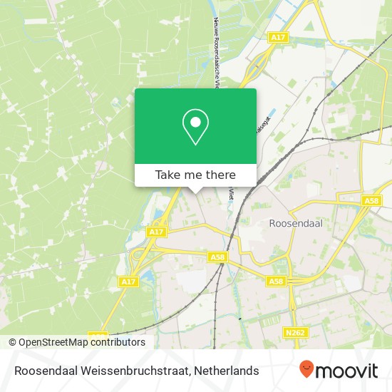 Roosendaal Weissenbruchstraat map