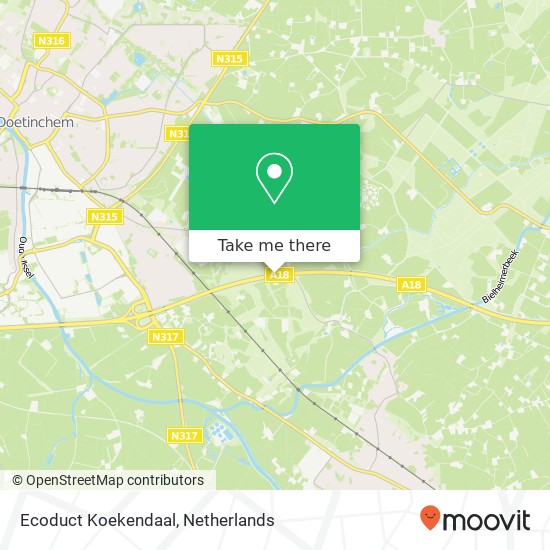 Ecoduct Koekendaal map