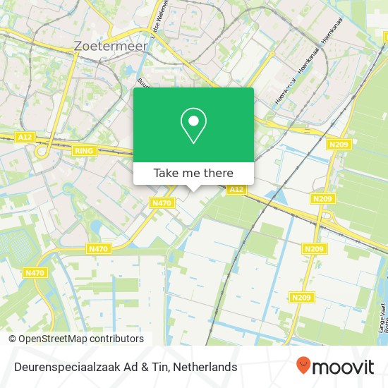 Deurenspeciaalzaak Ad & Tin map