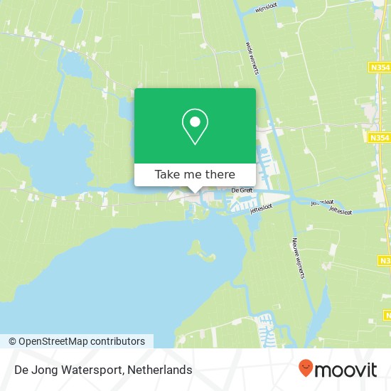 De Jong Watersport map