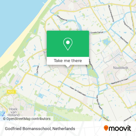 Godfried Bomansschool map