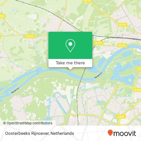 Oosterbeeks Rijnoever map