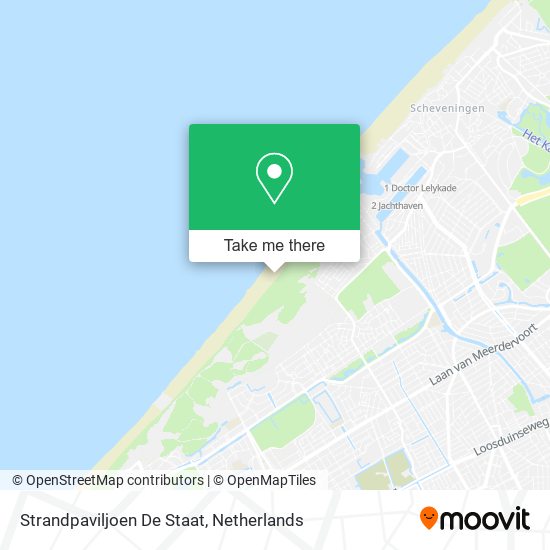 Strandpaviljoen De Staat Karte