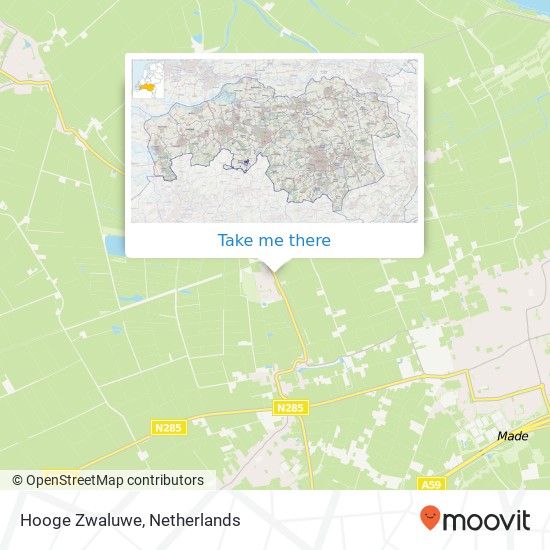 Hooge Zwaluwe map
