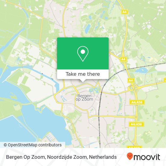 Bergen Op Zoom, Noordzijde Zoom Karte