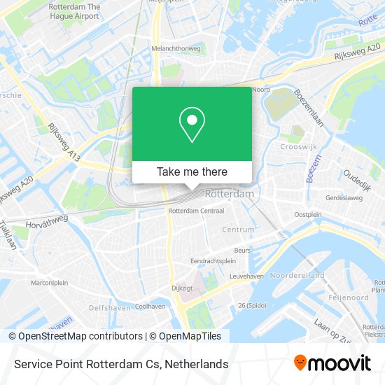 Service Point Rotterdam Cs map