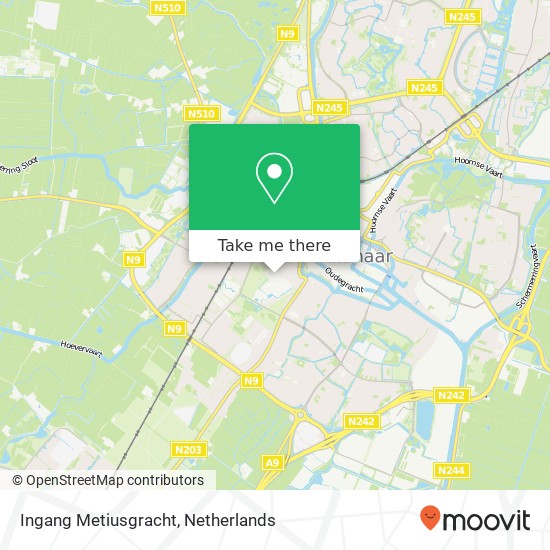 Ingang Metiusgracht map