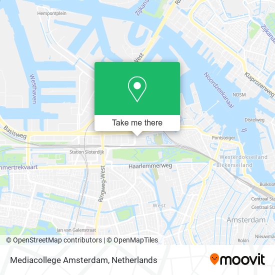 Mediacollege Amsterdam map