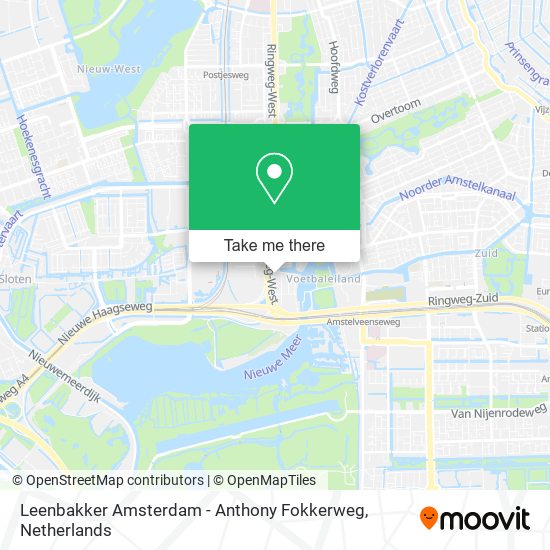 Leenbakker Amsterdam - Anthony Fokkerweg map