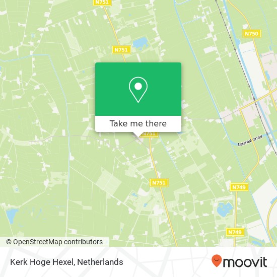 Kerk Hoge Hexel map