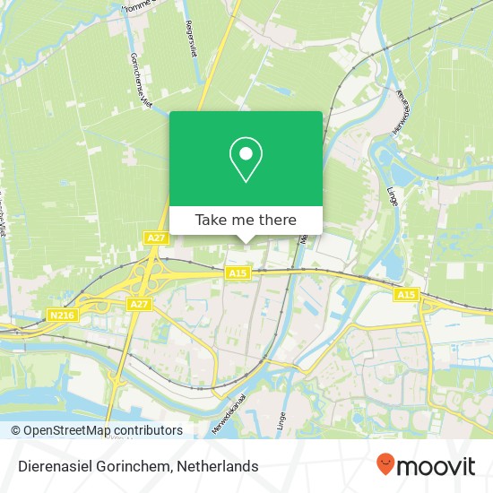 Dierenasiel Gorinchem map