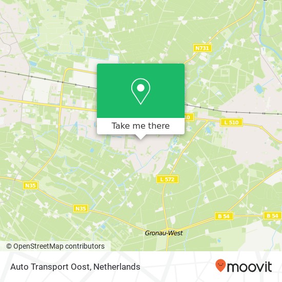 Auto Transport Oost Karte