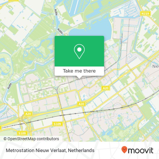 Metrostation Nieuw Verlaat map