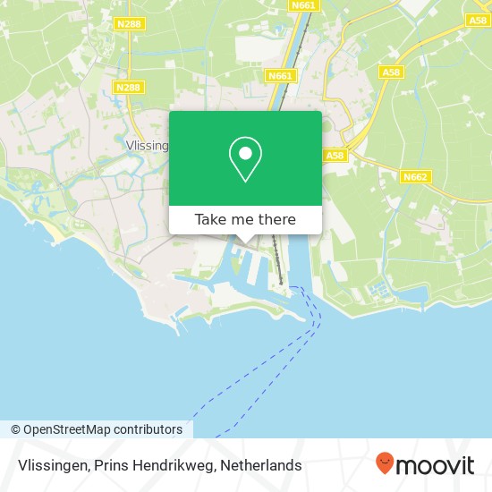 Vlissingen, Prins Hendrikweg map