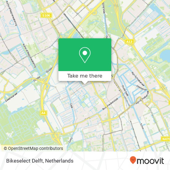 Bikeselect Delft map