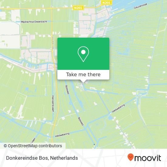 Donkereindse Bos map