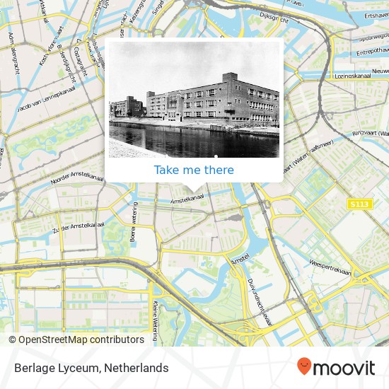 Berlage Lyceum map