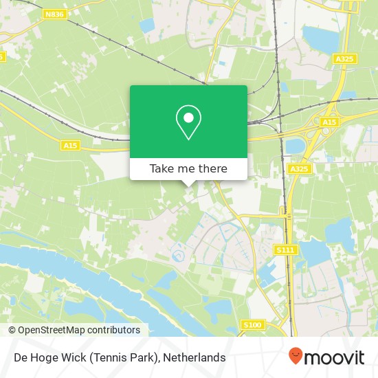 De Hoge Wick (Tennis Park) map