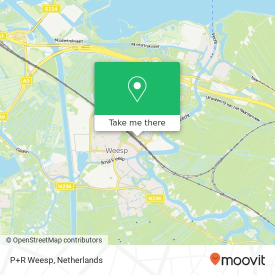 P+R Weesp map