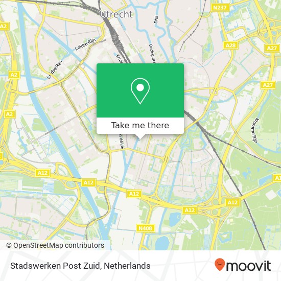 Stadswerken Post Zuid map