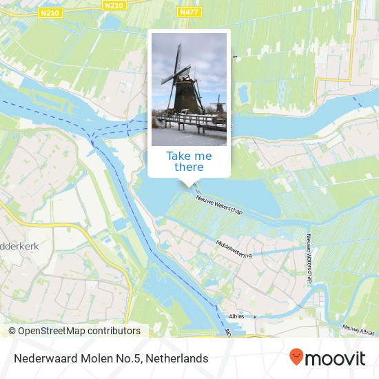 Nederwaard Molen No.5 map